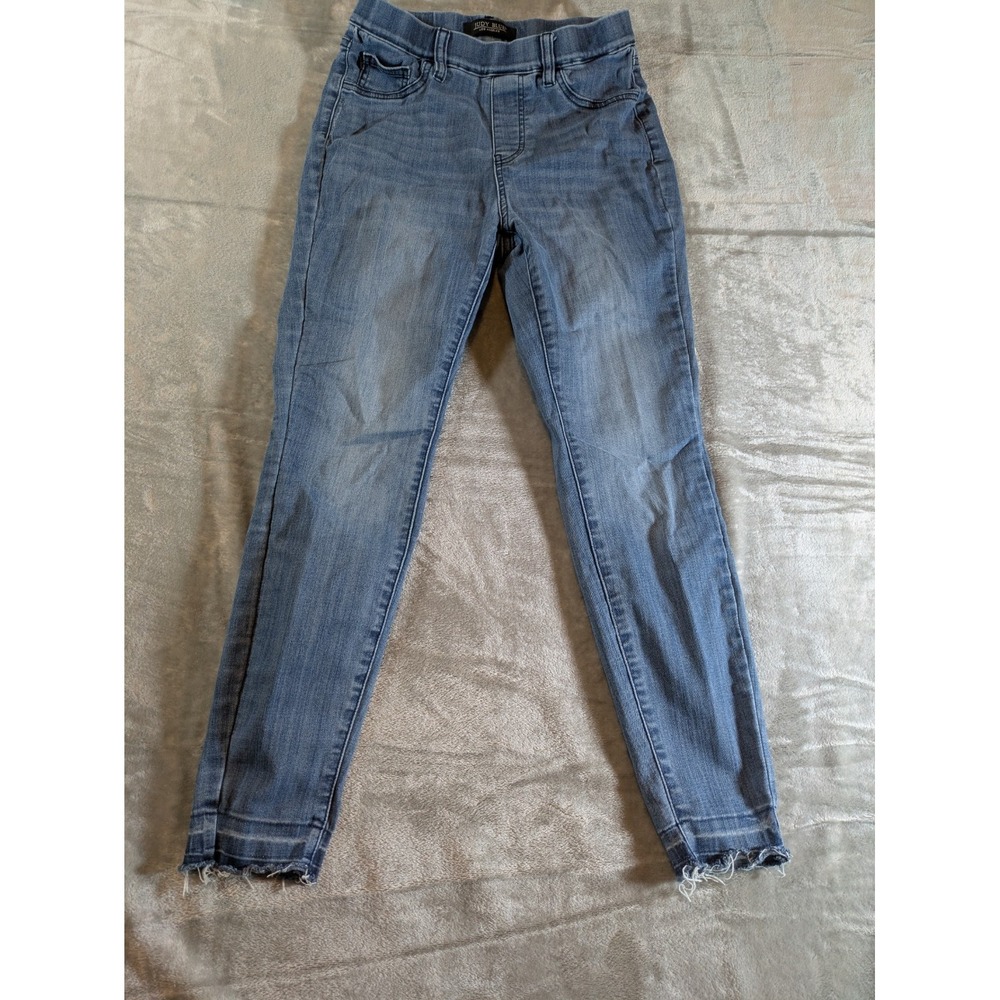 Judy Blue Jeans Women's Denim Stretch Blue 7/28 Skinny Fit Raw Hem Distress
